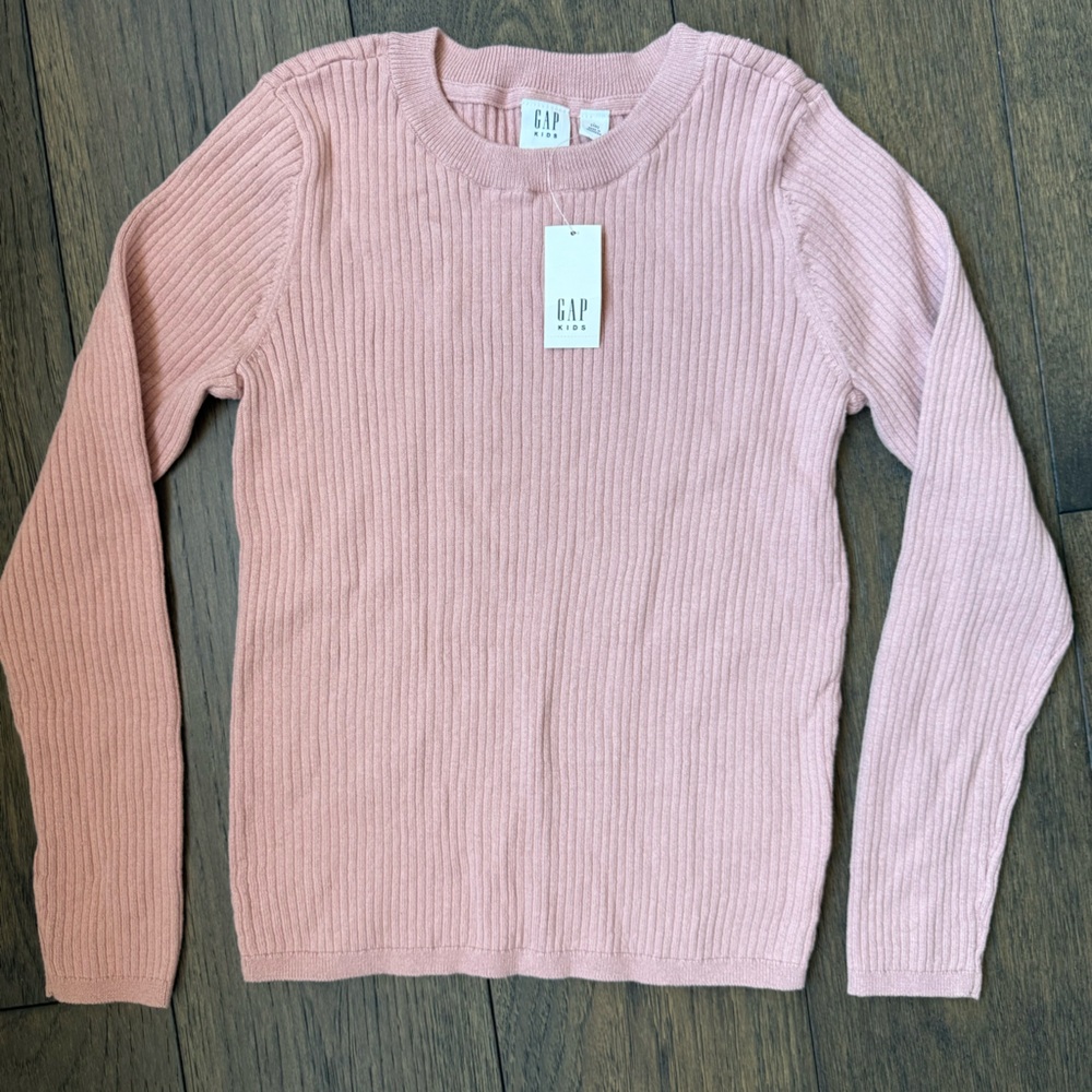🆕GAP Kids Soft Pink Crew Neck Sweater size Large (kids 10)